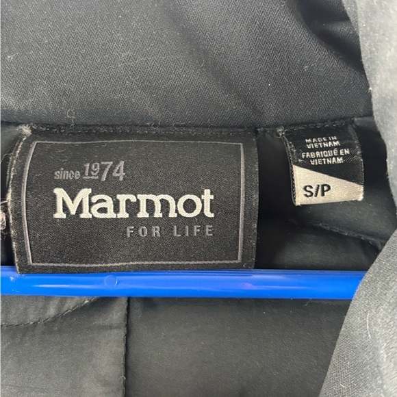 Marmot Chelsea Down Hooded Raincoat Black Size S/P Water repellent Winter - Picture 13 of 15